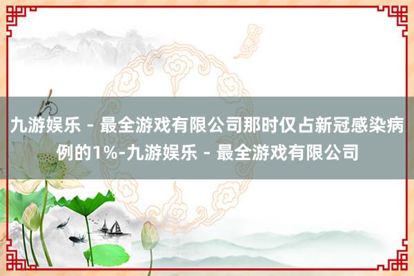 九游娱乐 - 最全游戏有限公司那时仅占新冠感染病例的1%-九游娱乐 - 最全游戏有限公司