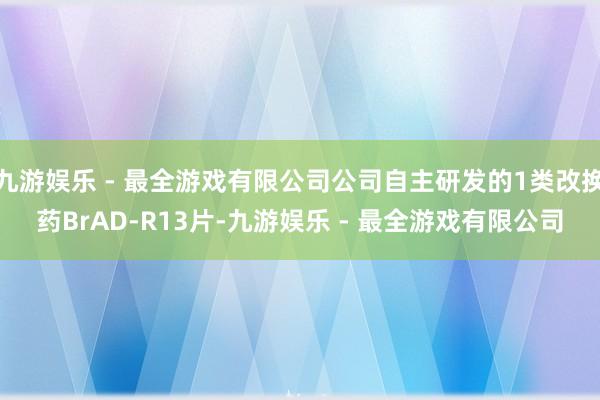 九游娱乐 - 最全游戏有限公司公司自主研发的1类改换药BrAD-R13片-九游娱乐 - 最全游戏有限公司